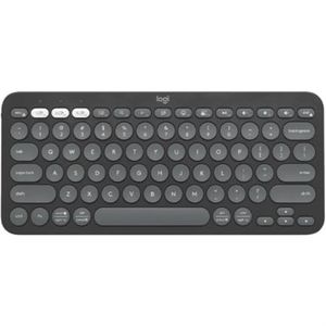 Teclado Bluetooth Logitech Pebble Keys 2 K380S Emparejamiento Multidispositivo Inalámbrico Color Grafito Loctecab064