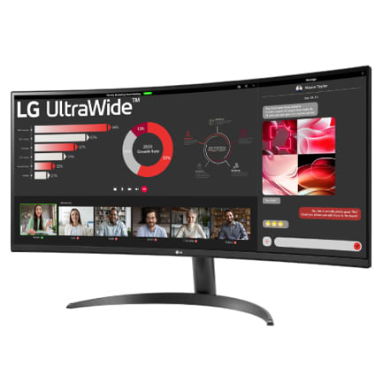 70349 - Monitor LG 34" Curvo UltraWide QHD VA 3440x1440 100Hz HDMI DP 1 year de garantia
