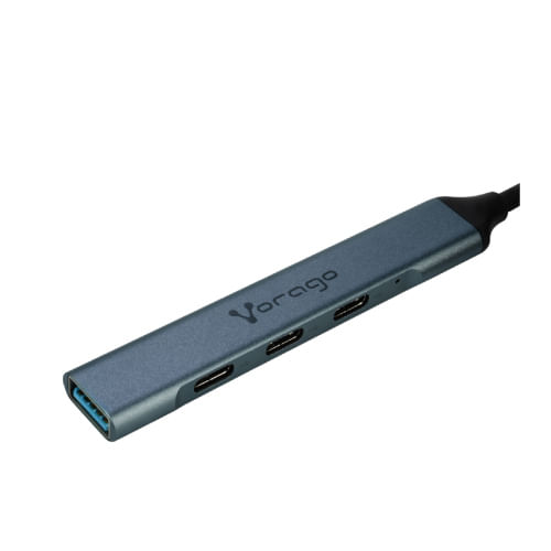 70581 - CONCENTRADOR HUB VORAGO HU-205 SLIM 3 TIPO C + 1 USB 3 0 ADAPTADOR C Y USB