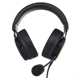 Audífonos Gamer Alámbricos Primus Arcus 260S Diadema Ajustable Micrófono Desmontable Usb Color Negro/Morado P1Caugab004