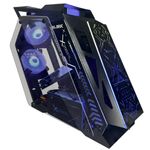 63640 - Gabinete Gamer Micro Tower Xzeal IR02 M-ATX Panel Izq -Der Vidrio Metal USB1 0/USD3 0 /3 5mm 4ARGB Fans 1HUB Negro RGB