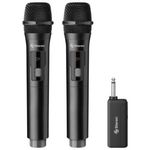 64028 - Micrófonos Inalámbricos Steren C/ Receptor Recargable 2 Piezas
