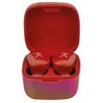 63652 - Audífonos Inalámbricos Perfect Choice TWS Brillantes Alcance de 10m Bluetooth Rojo