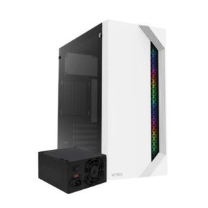 Gabinete Acteck Media Torre Viken Gm434 Max Mb Atx Fuente Atx 500W Advanced Series Blanco Akcgabab046