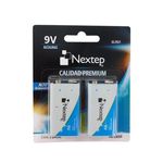 71633 - Pilas Nextep 9V Alcalinas Cuadrada 6LR61 c/2 Piezas