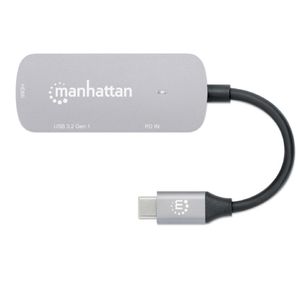 Docking Manhattan Usb-C  3 Ptos Hdmi 4K@60Hz Usb-C Mncaccac053