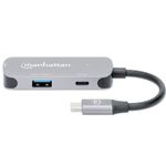 71444 - Docking Manhattan USB-C  3 Ptos HDMI 4K@60Hz USB-C