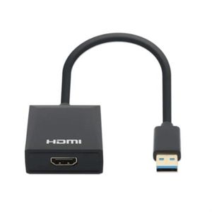 Adaptador Manhattan Usb 3.2 Gen 1 Tipo-A Macho A Hdmi Hembra 1080P Color Negro Mnccovac017