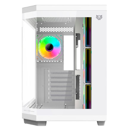 73251 - Gabinete Gamer Balam Rush Media Torre Tank Master 9600TB Max MB ATX Ultra Wides/USB-C/USB 3/Audio Fan ARGB Blanco