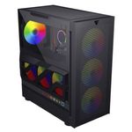 71662 - Gabinete Game Factor CSG800 ATX Vidrio Templado Interacción Lateral con RGB USB 2 0/3 0 Color Negro