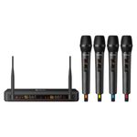 71398 - Sistema de 4 Micrófonos Steren Inalámbricos UHF c/Selección Auto 10dBm
