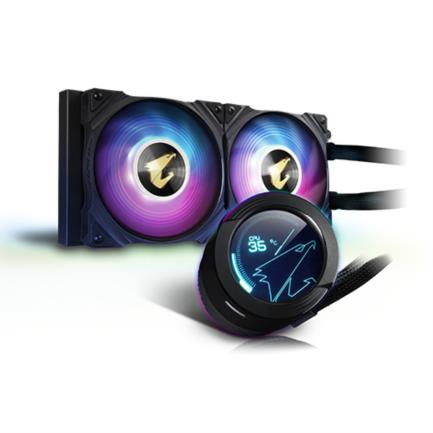 71878 - Enfriamiento Liquido para CPU Gigabyte Aorus Waterforce X 240mm RGB 2 0 Display LCD Compatible S 1200 1700 AM4 AM5 sTR4