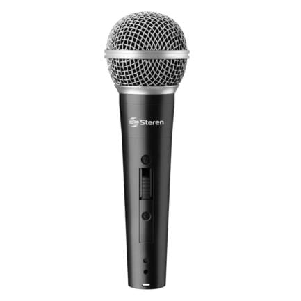 71869 - Micrófono Steren Alámbrico Profesional Unidireccional Rejilla Metálica Color Negro