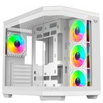 73252 - Gabinete Gamer Balam Rush Media Torre Tank Master 9600TB Max MB ATX Ultra Wides/USB-C/USB 3/Audio Fan ARGB Blanco