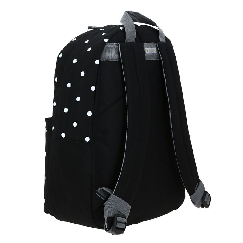 73343 - MOCHILA JUVENIL CHENSON COLORS NEGRA CON PUNTOS BLANCOS