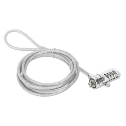 74203 - Candado de Seguridad Manhattan Antirrobo para Laptop con Ranura K-slot Combinación 4 Dígitos