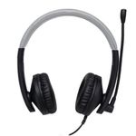 73689 - Audífonos Perfect Choice Profesional USB con Micrófono Cable 1 8m Negro con Gris