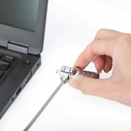 74205 - Candado de Seguridad Manhattan Antirrobo para Laptop con Ranura K-slot Combinación 4 Dígitos
