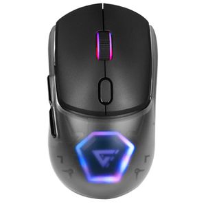Mouse Game Factor Mow700 Carcasas Intercambiables 2.4G+Bt Pixart 3395 26.000 Dpi Rgb Negro Vocmosab065