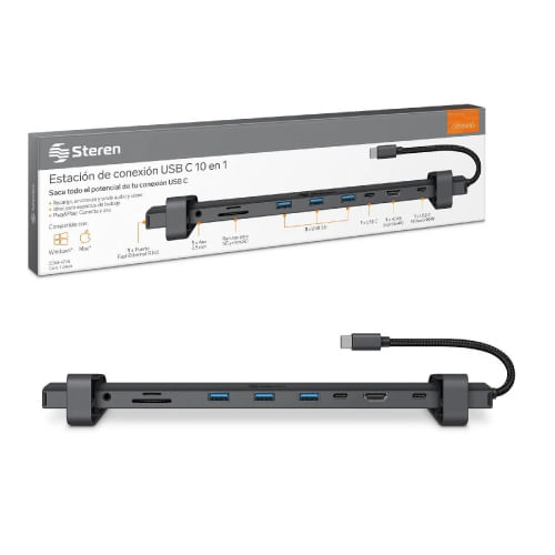 74791 - ESTACION DE CONEXION STEREN USB C 10 EN 1