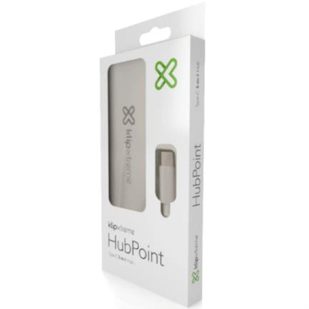 74793 - HUB USB Klip Xtreme Tipo C HubPoint KCR-500 de 5 puertos 2 USB 3 0  1 tipo C 1 Micro-SD 1 Tarjeta SDXC Plateado