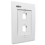 75264 - Placa de Pared Nexxt Solutions 2 Puertos para Conectores tipo Keystone Módulo RJ45 Blanco