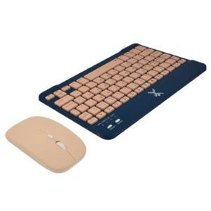Kit Teclado Y Mouse Perfect Choice Compacto Bluetooth 2 En 1 Genova - Azul Mccaccac198
