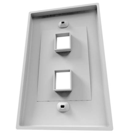 75265 - Placa de Pared Nexxt Solutions 2 Puertos para Conectores tipo Keystone Módulo RJ45 Blanco
