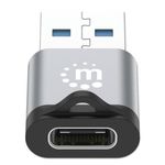 62132 - Adaptador USB-C V3 2 Gen1 AM-CH 5Gbps 3A Aluminio Gris Espacial/Negro