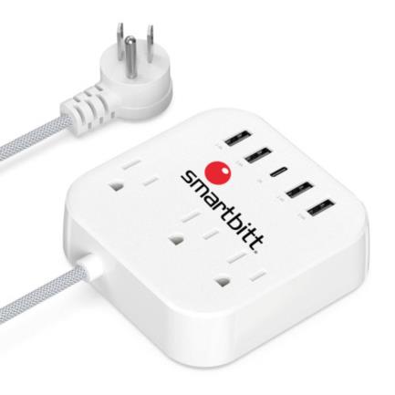 75867 - Supresor de Picos Smartbitt SBSS-B3-5U 3 Contactos y 5 puertos usb