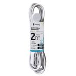 75939 - Extension Electrica Nextep para Casa/Oficina 16 AWG 2m Clavija Plana Blanca