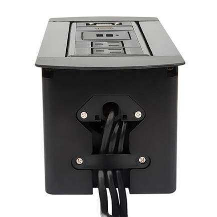 76177 - Caja de Conexión Manhattan para Mesa C/Enchufe USB/HDMI/VGA Color Negro