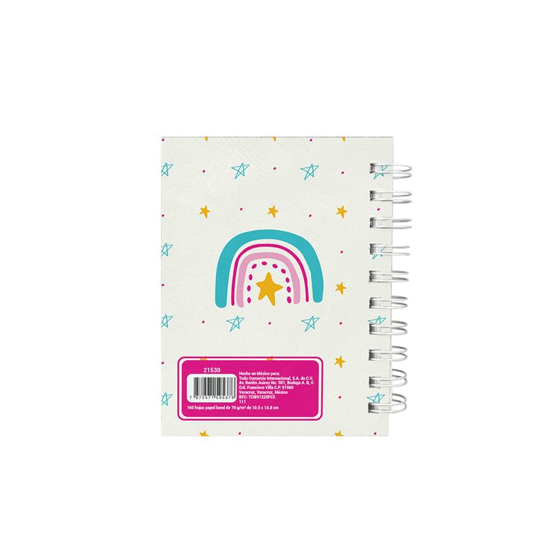 76264 - LIBRETA ESPIRAL POCKET 160H RAYAS GATITO DOO SMARTY