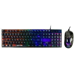 Kit Gamer Perfect Choice Teclado Transparente + Mouse Helumo Alámbrico Ergonómico Y Resistente Mccaccac200