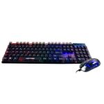 75777 - Kit Gamer Perfect Choice Teclado Transparente + Mouse Helumo Alámbrico Ergonómico y Resistente