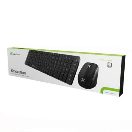 75809 - Teclado y Mouse inalambrico premium Klip Xtreme Revolution KCK-270S