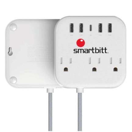 75866 - Supresor de Picos Smartbitt SBSS-B3-5U 3 Contactos y 5 puertos usb