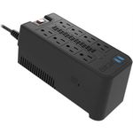 75953 - Regulador Automático de Voltaje Forza FVR-1221 1200VA/600W 8 Salidas 2 Puertos USB 120V
