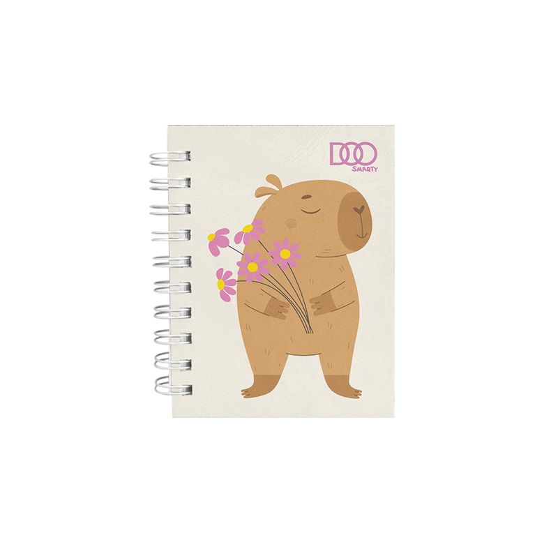 56368 - LIBRETA ESPIRAL POCKET 160H RAYAS CAPIBARA SMARTY