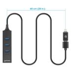 71606 - Adaptador de Red Manhattan USB A/C con Hub V3 Color Negro
