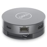 74940 - Adaptador Dell  6 en 1 USB-C USB/HDMI/DP/RJ45 8W Color Plata