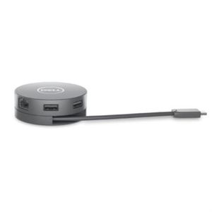 Adaptador Dell  6 En 1 Usb-C Usb/Hdmi/Dp/Rj45 8W Color Plata Decacoab023
