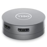 74941 - Adaptador Dell  6 en 1 USB-C USB/HDMI/DP/RJ45 8W Color Plata