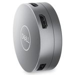 74944 - Adaptador Dell  6 en 1 USB-C USB/HDMI/DP/RJ45 8W Color Plata