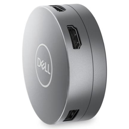 74944 - Adaptador Dell  6 en 1 USB-C USB/HDMI/DP/RJ45 8W Color Plata