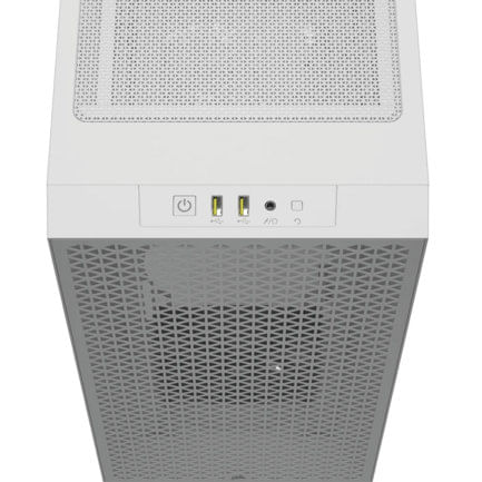 70005 - Gabinete Corsair 3000D AirFlow Media Torre ATX mATX ITX Cristal Templado Blanco 2xFan Sin Fuente