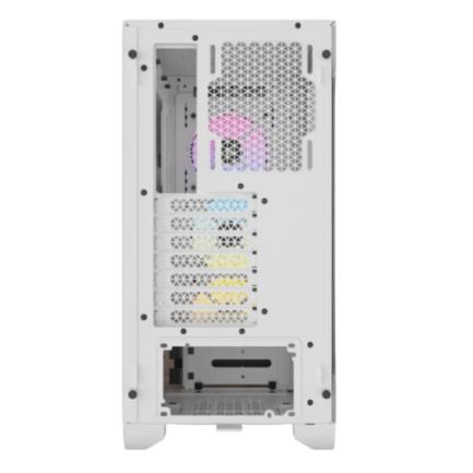 63668 - Gabinete Gamer Corsair 3000D RGB AirFlow Media Torre ATX mATX ITX Cristal Templado 3xFan RGB Blanco Sin Fuente