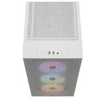 63669 - Gabinete Gamer Corsair 3000D RGB AirFlow Media Torre ATX mATX ITX Cristal Templado 3xFan RGB Blanco Sin Fuente