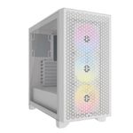63664 - Gabinete Gamer Corsair 3000D RGB AirFlow Media Torre ATX mATX ITX Cristal Templado 3xFan RGB Blanco Sin Fuente