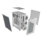 63665 - Gabinete Gamer Corsair 3000D RGB AirFlow Media Torre ATX mATX ITX Cristal Templado 3xFan RGB Blanco Sin Fuente